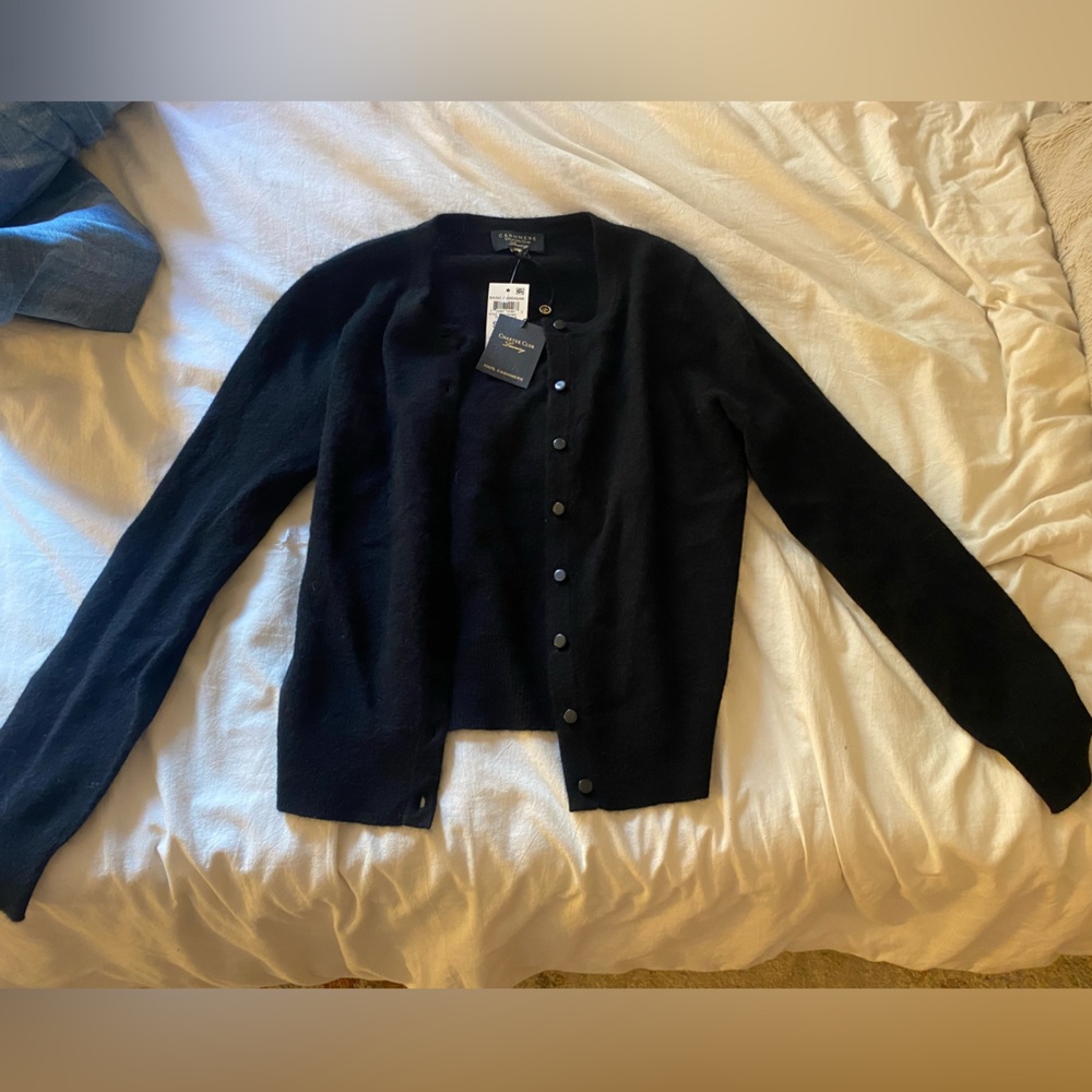 Black Cashmere Cardigan